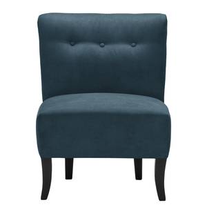 Fauteuil Tillet geweven stof - Microvezel Yona: Marineblauw