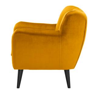 Fauteuil Polva I fluweel - Velours Ravi: Mosterdgeel