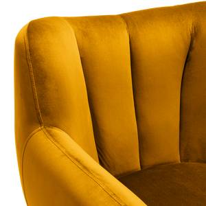 Fauteuil Polva I fluweel - Velours Ravi: Mosterdgeel