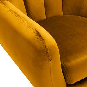 Fauteuil Polva I fluweel - Velours Ravi: Mosterdgeel