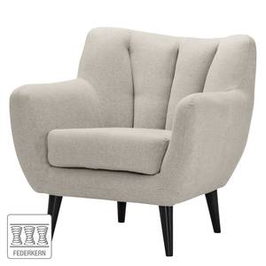 Fauteuil Polva I Velours - Tissu Nere: Gris clair