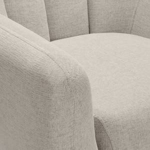 Fauteuil Polva I Velours - Tissu Nere: Gris clair