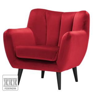 Fauteuil Polva I fluweel - Velours Ravi: Rood