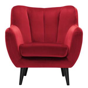 Fauteuil Polva I fluweel - Velours Ravi: Rood