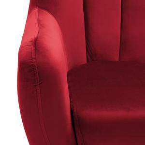 Fauteuil Polva I fluweel - Velours Ravi: Rood