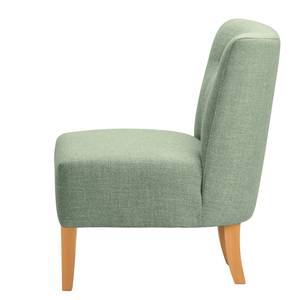 Fauteuil Tillet geweven stof - Geweven stof Noela: Mintgrijs