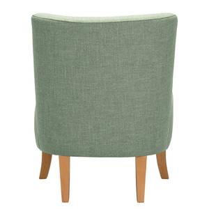 Fauteuil Tillet geweven stof - Geweven stof Noela: Mintgrijs