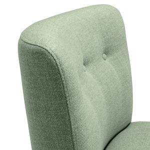 Fauteuil Tillet geweven stof - Geweven stof Noela: Mintgrijs