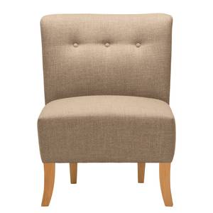 Fauteuil Tillet geweven stof - Geweven stof Noela: Cappuccino