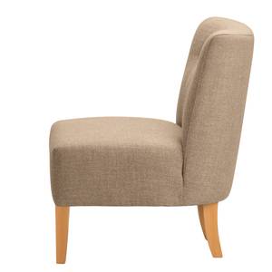 Fauteuil Tillet geweven stof - Geweven stof Noela: Cappuccino