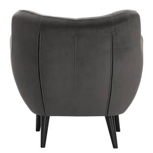 Fauteuil Polva I fluweel - Velours Ravi: Grijs