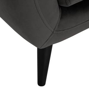 Fauteuil Polva I fluweel - Velours Ravi: Grijs