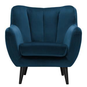 Fauteuil Polva I Velours - Velours Ravi: Bleu marine