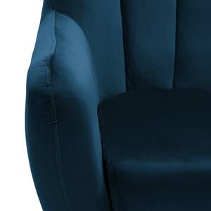 Fauteuil Polva I Velours - Velours Ravi: Bleu marine