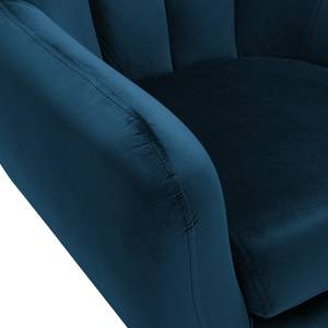 Fauteuil Polva I Velours - Velours Ravi: Bleu marine