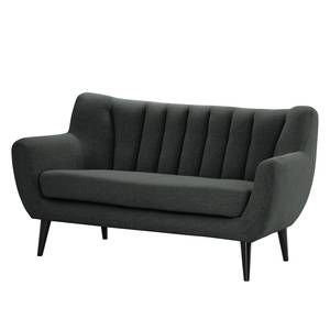 Sofa Polva I (2-Sitzer) Webstoff Nere: Schwarz