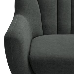 Sofa Polva I (2-Sitzer) Webstoff Nere: Schwarz