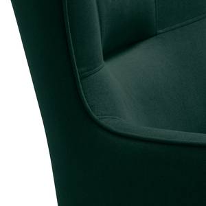 Fauteuil Oldbury I geweven stof - Microvezel Sela: Petrolkleurig