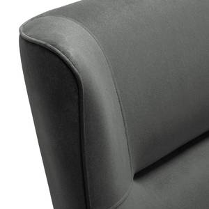 Canapé Oldbury I (2 places) Tissu - Microfibre Sela: Gris foncé