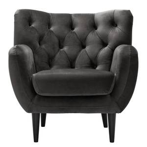 Fauteuil Lowen I fluweel - Velours Ravi: Grijs