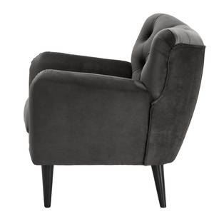 Fauteuil Lowen I fluweel - Velours Ravi: Grijs