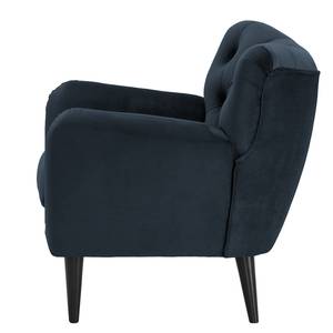 Fauteuil Lowen I fluweel - Velours Ravi: Donkerblauw