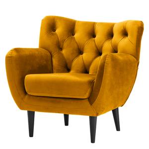 Fauteuil Lowen I fluweel - Velours Ravi: Mosterdgeel