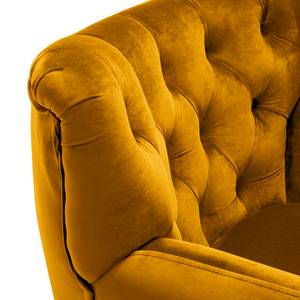 Fauteuil Lowen I Velours - Velours Ravi: Jaune moutarde