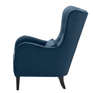 Fauteuil Leke I geweven stof - Microvezel Sela: Briljant blauw