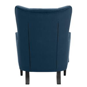 Fauteuil Leke I geweven stof - Microvezel Sela: Briljant blauw