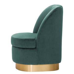 Fauteuil Chanly fluweel - Velours Ravi: Petrolkleurig