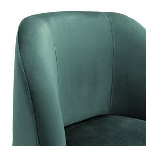 Fauteuil Chanly fluweel - Velours Ravi: Petrolkleurig