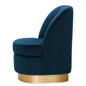 Fauteuil Chanly fluweel - Velours Ravi: Marineblauw