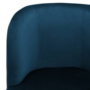 Fauteuil Chanly fluweel - Velours Ravi: Marineblauw