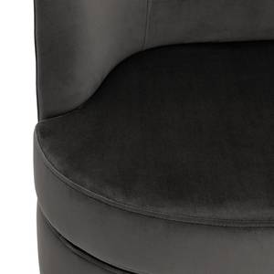 Fauteuil Chanly fluweel - Velours Ravi: Grijs