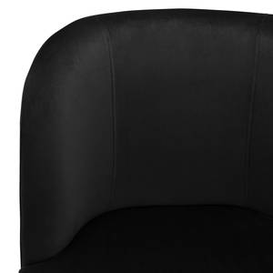 Fauteuil Chanly Velours - Velours Ravi: Noir