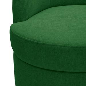 Fauteuil Chanly fluweel - Geweven stof Nere: Groen