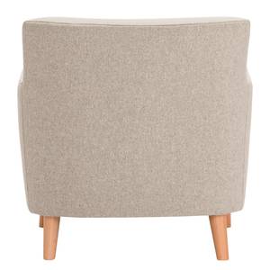 Fauteuil Bette II geweven stof - Lichtgrijs