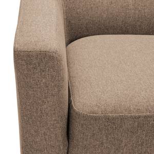 Fauteuil Bette I geweven stof - Cappuccinokleurig