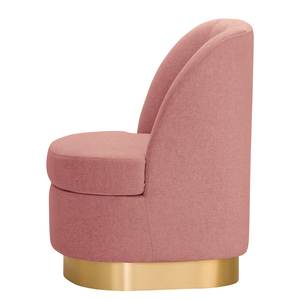 Fauteuil Chanly fluweel - Geweven stof Nere: Mauve