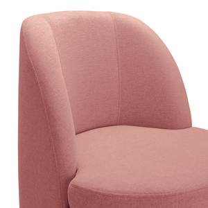 Fauteuil Chanly fluweel - Geweven stof Nere: Mauve