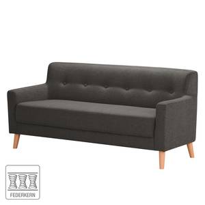 Sofa Bette I (3-Sitzer) Webstoff - Schwarz