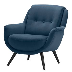 Fauteuil Saku geweven stof - Microvezel Sela: Briljant blauw