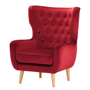 Fauteuil Boyka I fluweel - Velours Ravi: Rood