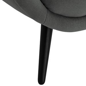 Fauteuil Saku Tissu - Microfibre Sela: Gris foncé