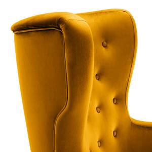 Fauteuil Boyka I Velours - Velours Ravi: Jaune moutarde