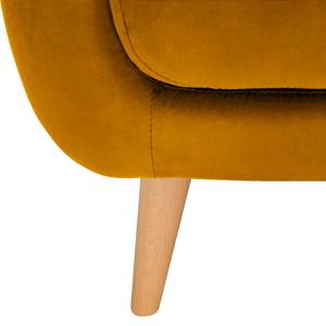 Fauteuil Boyka I Velours - Velours Ravi: Jaune moutarde