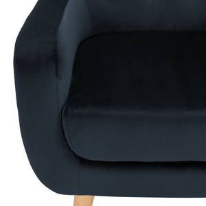 Fauteuil Boyka I fluweel - Velours Ravi: Donkerblauw