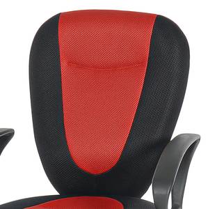 Bureaustoel Kait mesh/nylon - rood/zwart