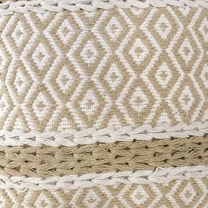 Coussins déco Lattice (lot de 2) Coton - Blanc / Beige